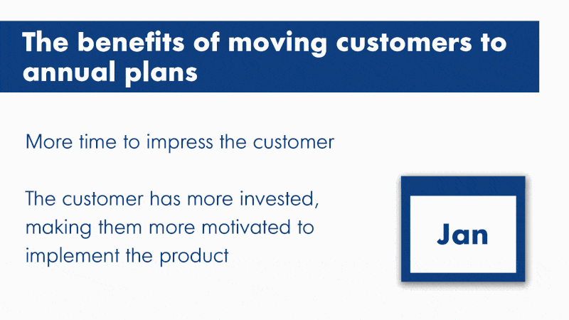 Moving customers to annual plans