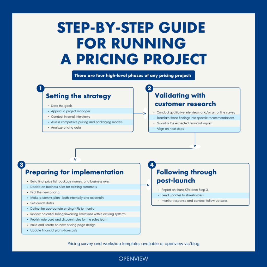 Step by Step Guide to Running a Pricing Project